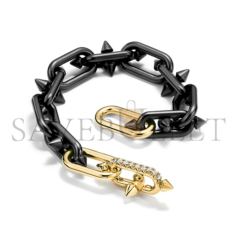 TIFFANY TITAN BY PHARRELL WILLIAMSBRACELET IN TITANIUM, GOLD AND DIAMONDS 73467632
